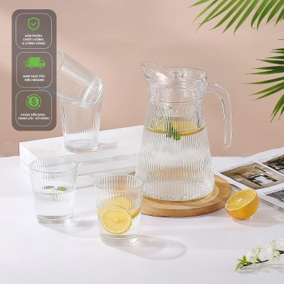 MOOZICO 1 L Glass Water Jug