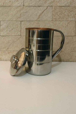 B M HANDICRAFT 1.8 L Stainless Steel, Copper Water Jug