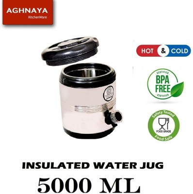 AGHNAYA 5 L, 4.8 L Stainless Steel, Steel Water Jug