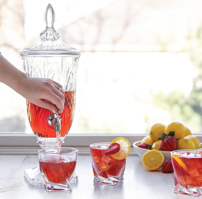 ROKERY 1.8 L Glass Table Top Manual Water Dispenser