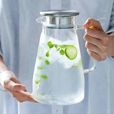 T R Creation 1.8 L Glass Water Jug