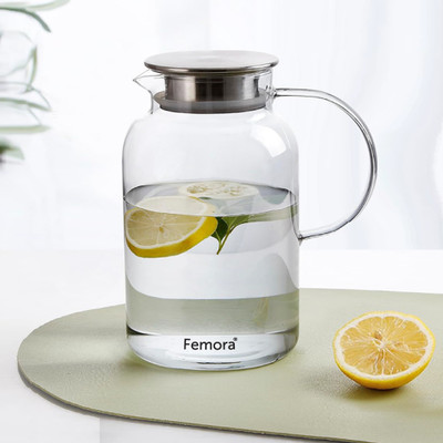 Femora 1.8 L Borosilicate Glass Water Jug