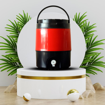 BLVD 20 Liter Plastic Insulated Water Dispenser Bottle Jar, BPA Plastic, Red Set Of-1 Bottom Loading Water Dispenser