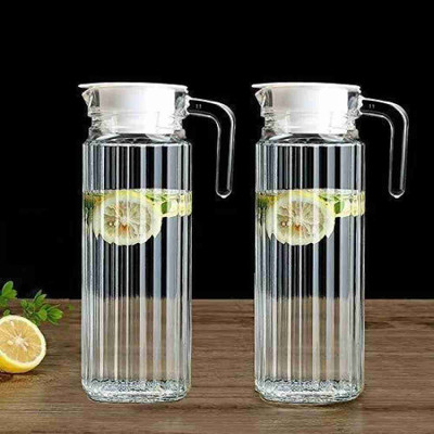 SMILERRY 1.1 L Glass Water Jug