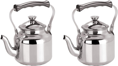 Dynore Stainless Steel Tea Pot/ Tea Kettle Mirror Finish- Set of 2- 800 ml Tea Urn(800 ml)