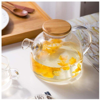 harshiv 1 L Borosilicate Glass Kettle Jug