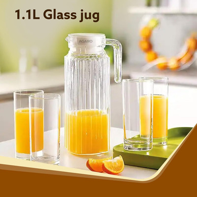 ATMRIK 1.1 L Glass Water Jug
