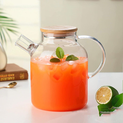 Red-Rubby 1.8 L Borosilicate Glass Kettle Jug