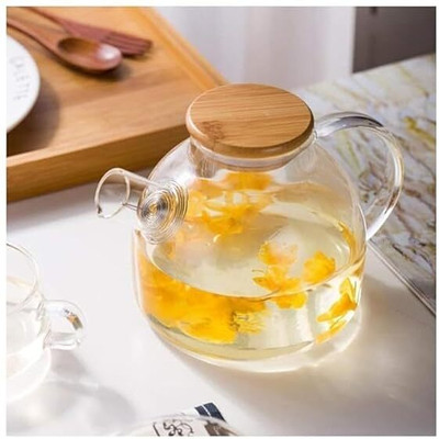 MAHADEV 1 L Borosilicate Glass Kettle Jug