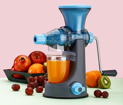 FLUSTRON Plastic Manual Hand Juicer for Fruits & Vegetables | Juicer with Suction Base Hand Juicer(Blue)
