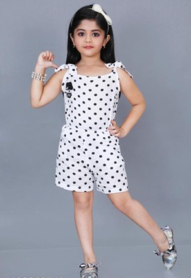 R.M Collection Polka Print Girls Jumpsuit