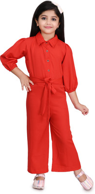 R Vetement Solid Girls Jumpsuit