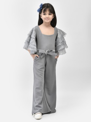 Eavan Self Design Girls Jumpsuit