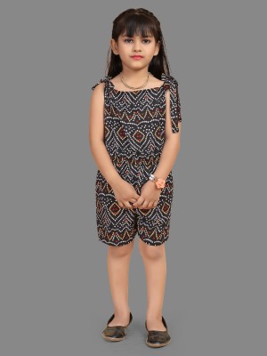 SELVIFAB Polka Print Girls Jumpsuit