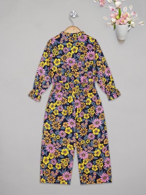 BUDDING BEES Floral Print Girls Jumpsuit