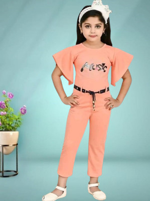 Bhimshankar Fashion Shop Printed, Solid Girls Jumpsuit
