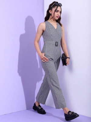 Tokyo Talkies Checkered Women Jumpsuit