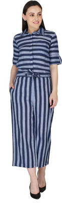 Raavi By Gaurav Striped Women Jumpsuit