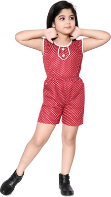 anaya dresses Polka Print Girls Jumpsuit