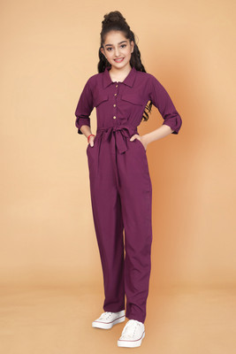 Fashion Dream Solid Girls Jumpsuit