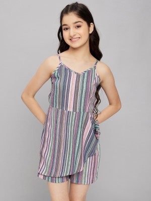 Stylo Bug Striped Girls Jumpsuit