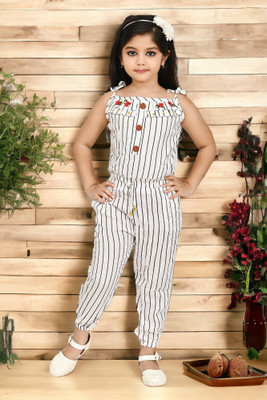 KHUKU FASHION Striped Girls Jumpsuit