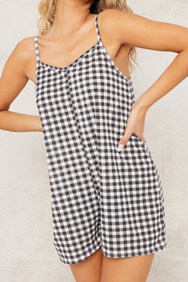 I Saw It First Checkered Women Jumpsuit