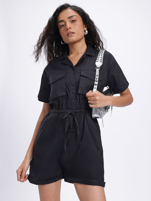 Glitchez Solid Women Jumpsuit