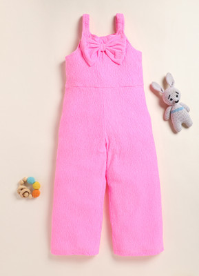 Lazy Shark Solid Girls Jumpsuit