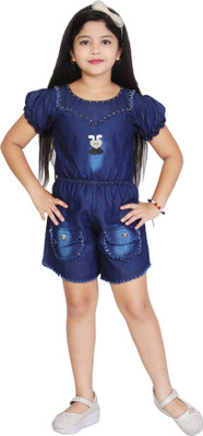 ALFIFASHION Washed Girls Jumpsuit