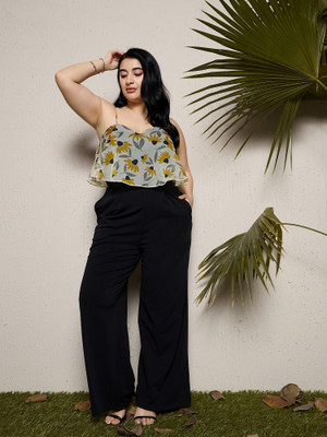 CURVE BY KASSUALLY Floral Print Women Jumpsuit