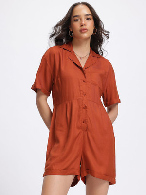 Glitchez Solid Women Jumpsuit