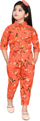 Chandrika Floral Print Girls Jumpsuit