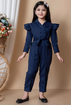SUNIL COLLECTION Self Design Girls Jumpsuit