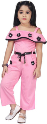 ROSE Solid Baby Girls Jumpsuit