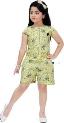 Linotex Printed Girls Jumpsuit