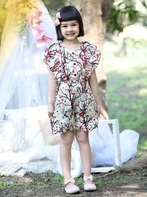 CUTIEKINS Printed Girls Jumpsuit