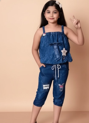 JUBA FASHION Washed Girls Jumpsuit