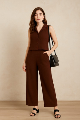 FAMELLOP Shirt Palazzos Co-ords Set