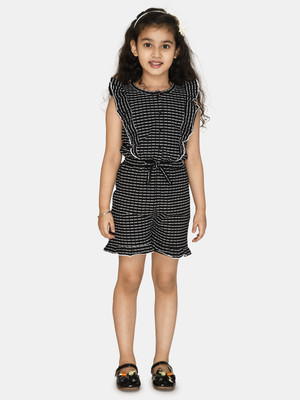 Kids Cave Striped Girls Jumpsuit