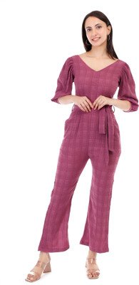 AJWA DESIGN Checkered Women Jumpsuit
