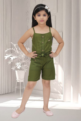 Hipposippo Solid Girls Jumpsuit