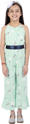 Kids Cave Floral Print Girls Jumpsuit