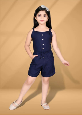 amrityu Solid Girls Jumpsuit
