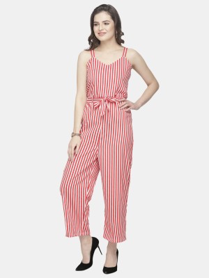 Enchanted Drapes Striped Women Jumpsuit