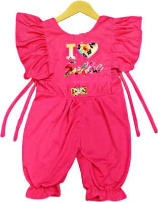 Oxipital Club Printed Baby Girls Jumpsuit