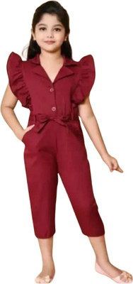 AYMANS Solid Girls Jumpsuit