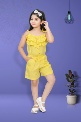 GLAMOUR WORLD GARMENTS Solid Girls Jumpsuit
