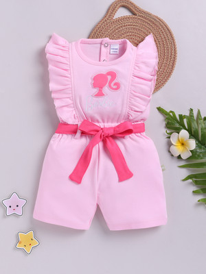 Mom's Love Printed Baby Girls Jumpsuit