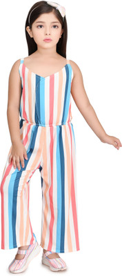 NR GARMENTS Striped Girls Jumpsuit